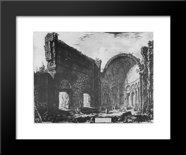 Vedute Di Roma 20x24 Black Modern Wood Framed Art Print Poster by Piranesi, Giovanni Battista