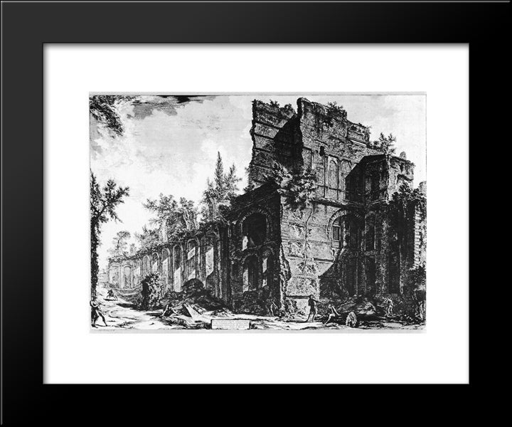 Vedute Di Roma 20x24 Black Modern Wood Framed Art Print Poster by Piranesi, Giovanni Battista