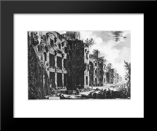 Vedute Di Roma 20x24 Black Modern Wood Framed Art Print Poster by Piranesi, Giovanni Battista