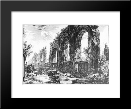 Vedute Di Roma 20x24 Black Modern Wood Framed Art Print Poster by Piranesi, Giovanni Battista