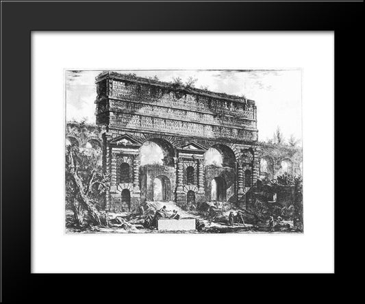 Vedute Di Roma 20x24 Black Modern Wood Framed Art Print Poster by Piranesi, Giovanni Battista