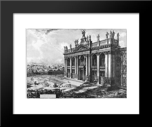 Vedute Di Roma 20x24 Black Modern Wood Framed Art Print Poster by Piranesi, Giovanni Battista