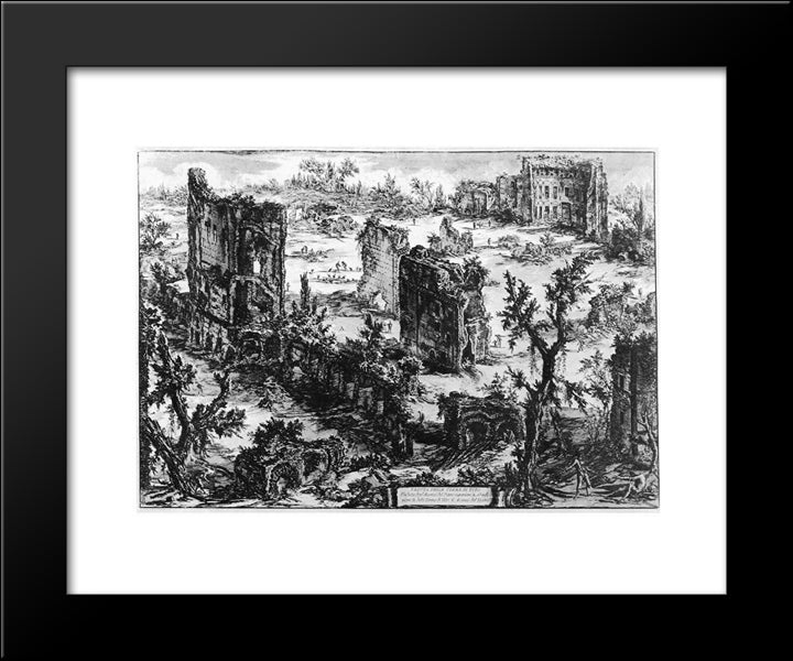 Vedute Di Roma 20x24 Black Modern Wood Framed Art Print Poster by Piranesi, Giovanni Battista