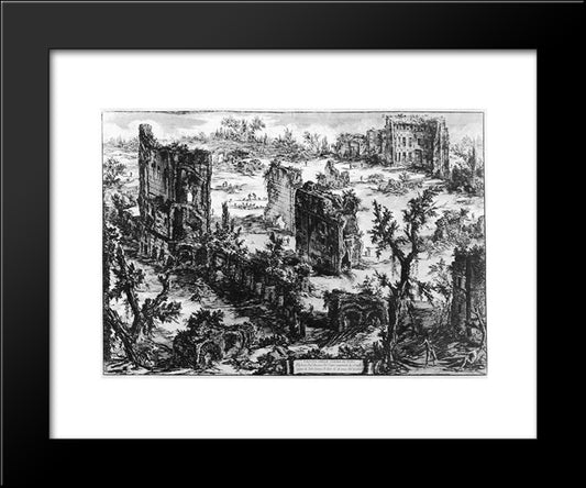 Vedute Di Roma 20x24 Black Modern Wood Framed Art Print Poster by Piranesi, Giovanni Battista