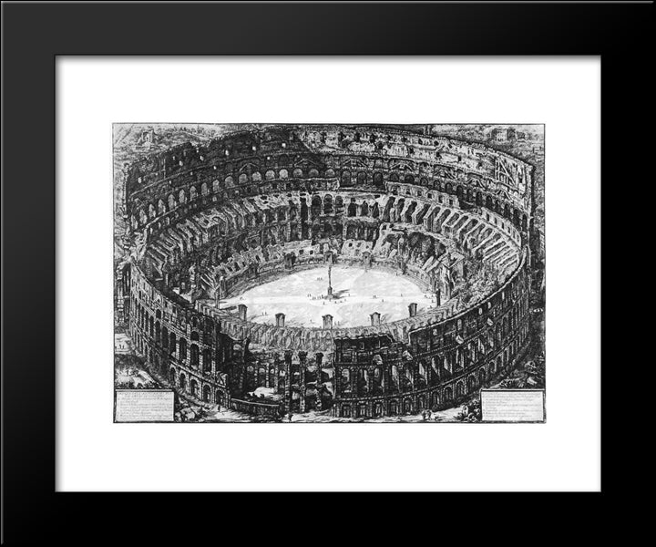 Vedute Di Roma 20x24 Black Modern Wood Framed Art Print Poster by Piranesi, Giovanni Battista