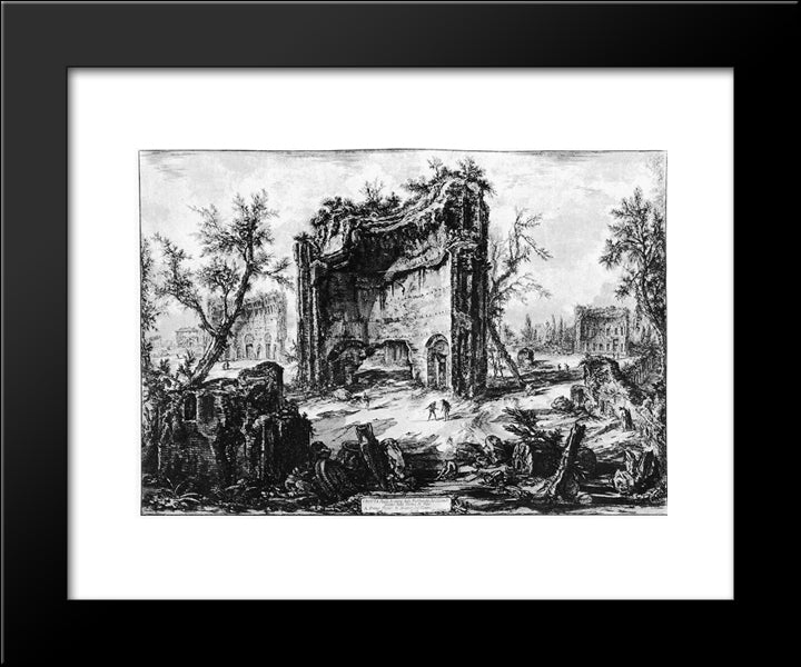 Vedute Di Roma 20x24 Black Modern Wood Framed Art Print Poster by Piranesi, Giovanni Battista