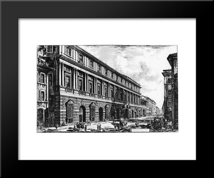 Vedute Di Roma 20x24 Black Modern Wood Framed Art Print Poster by Piranesi, Giovanni Battista