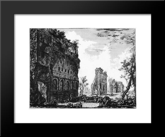 Vedute Di Roma 20x24 Black Modern Wood Framed Art Print Poster by Piranesi, Giovanni Battista