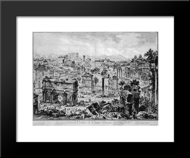 Vedute Di Roma 20x24 Black Modern Wood Framed Art Print Poster by Piranesi, Giovanni Battista