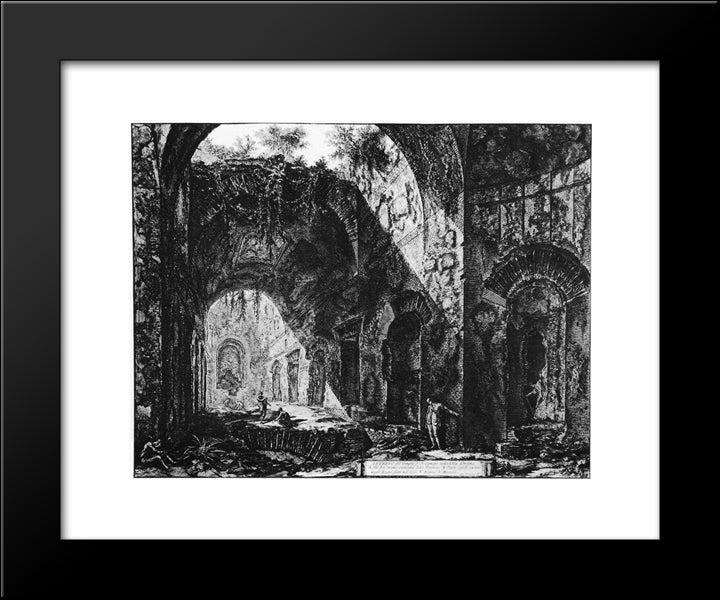 Vedute Di Roma 20x24 Black Modern Wood Framed Art Print Poster by Piranesi, Giovanni Battista