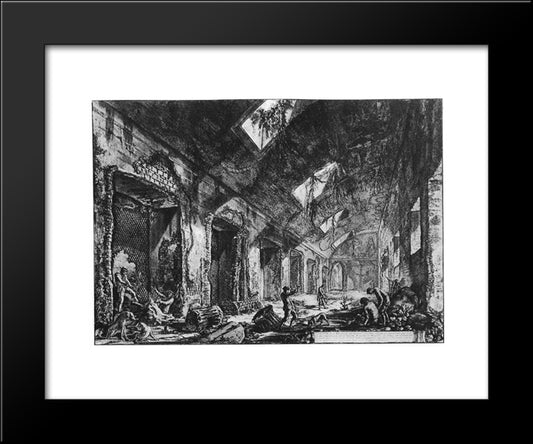 Vedute Di Roma 20x24 Black Modern Wood Framed Art Print Poster by Piranesi, Giovanni Battista