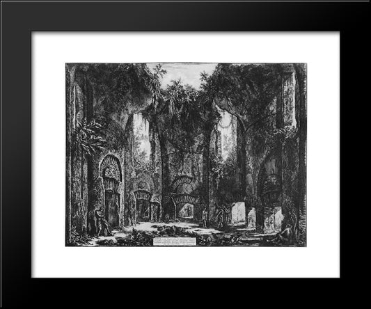 Vedute Di Roma 20x24 Black Modern Wood Framed Art Print Poster by Piranesi, Giovanni Battista