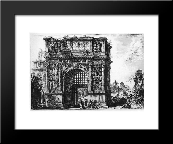 Vedute Di Roma 20x24 Black Modern Wood Framed Art Print Poster by Piranesi, Giovanni Battista