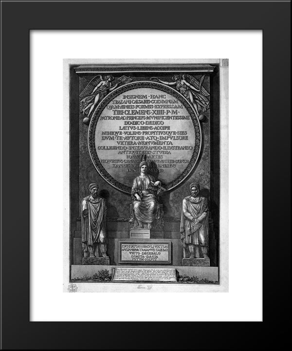 Vedute Di Roma 20x24 Black Modern Wood Framed Art Print Poster by Piranesi, Giovanni Battista