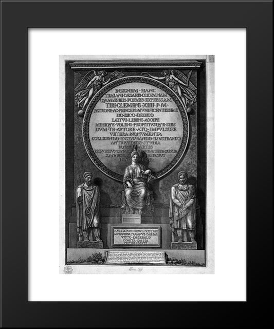 Vedute Di Roma 20x24 Black Modern Wood Framed Art Print Poster by Piranesi, Giovanni Battista