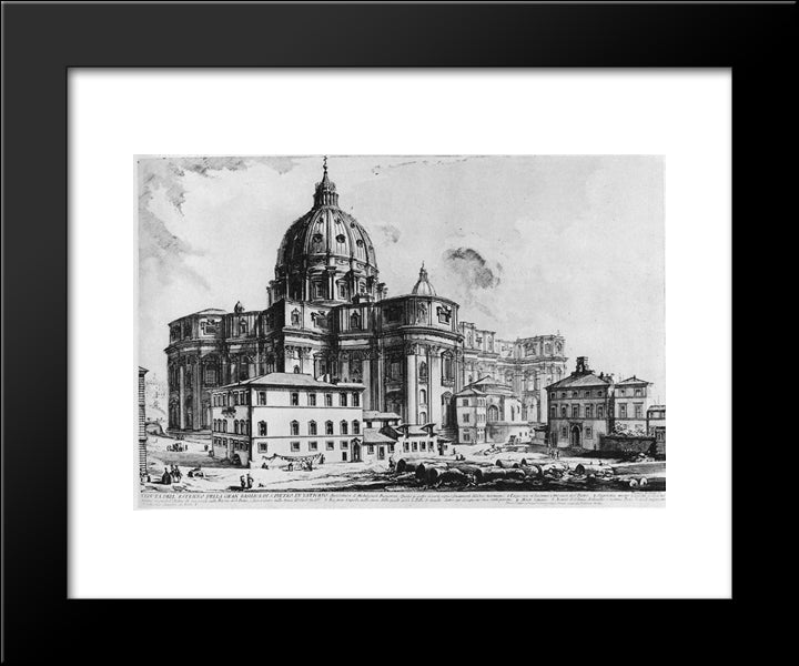 Vedute Di Roma 20x24 Black Modern Wood Framed Art Print Poster by Piranesi, Giovanni Battista