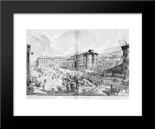 Vedute Di Roma 20x24 Black Modern Wood Framed Art Print Poster by Piranesi, Giovanni Battista