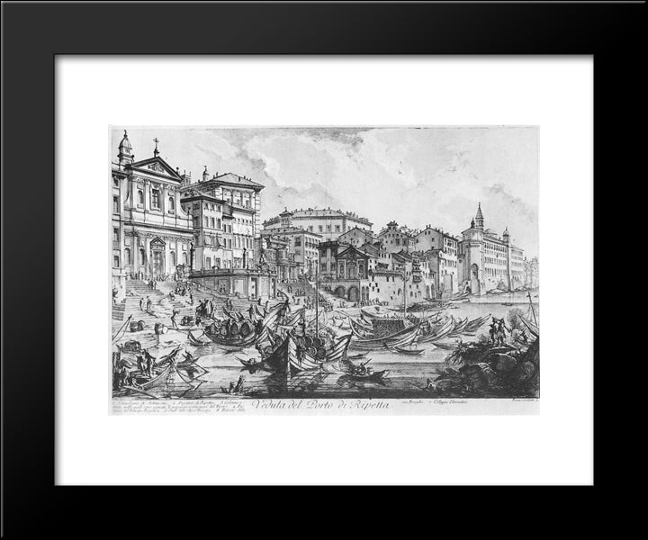 Vedute Di Roma 20x24 Black Modern Wood Framed Art Print Poster by Piranesi, Giovanni Battista