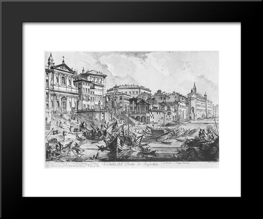 Vedute Di Roma 20x24 Black Modern Wood Framed Art Print Poster by Piranesi, Giovanni Battista