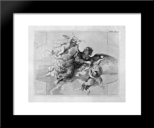 Vedute Di Roma 20x24 Black Modern Wood Framed Art Print Poster by Piranesi, Giovanni Battista