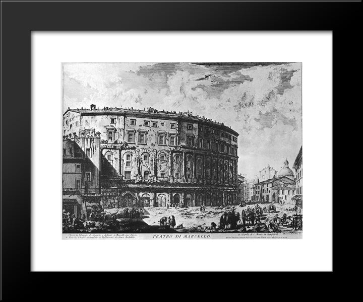 Vedute Di Roma 20x24 Black Modern Wood Framed Art Print Poster by Piranesi, Giovanni Battista