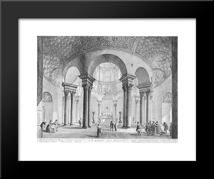 Vedute Di Roma 20x24 Black Modern Wood Framed Art Print Poster by Piranesi, Giovanni Battista