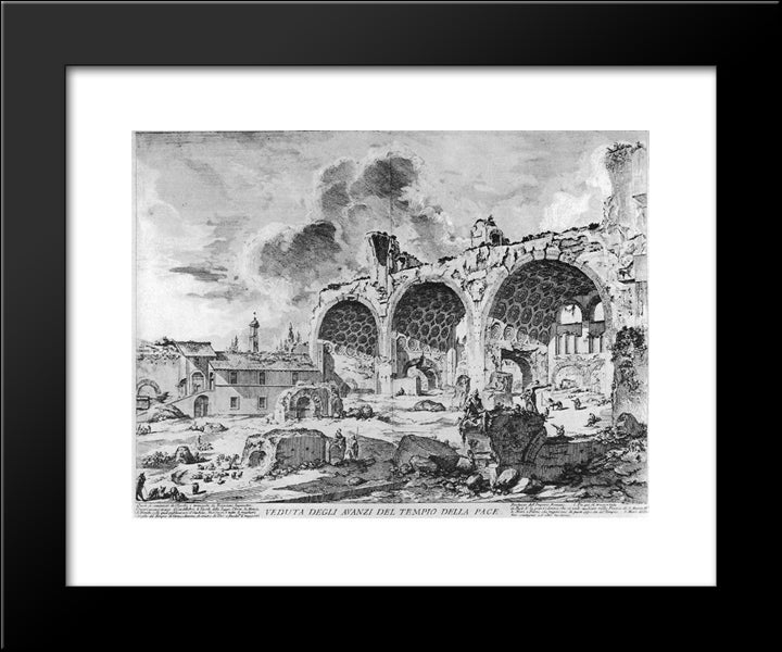 Vedute Di Roma 20x24 Black Modern Wood Framed Art Print Poster by Piranesi, Giovanni Battista