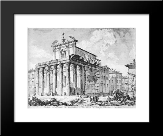 Vedute Di Roma 20x24 Black Modern Wood Framed Art Print Poster by Piranesi, Giovanni Battista