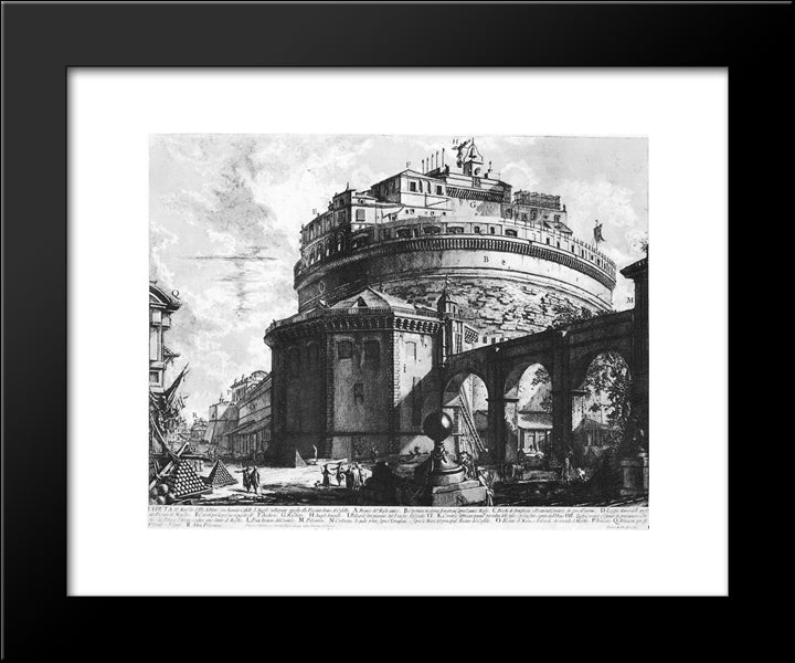 Vedute Di Roma 20x24 Black Modern Wood Framed Art Print Poster by Piranesi, Giovanni Battista