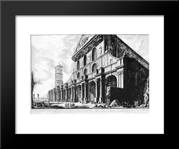 Vedute Di Roma 20x24 Black Modern Wood Framed Art Print Poster by Piranesi, Giovanni Battista