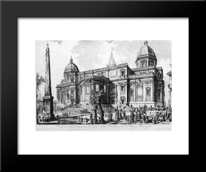 Vedute Di Roma 20x24 Black Modern Wood Framed Art Print Poster by Piranesi, Giovanni Battista