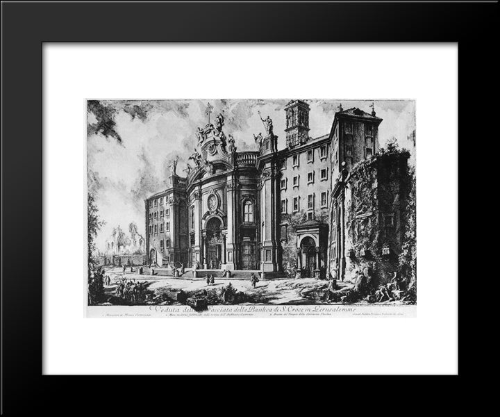 Vedute Di Roma 20x24 Black Modern Wood Framed Art Print Poster by Piranesi, Giovanni Battista