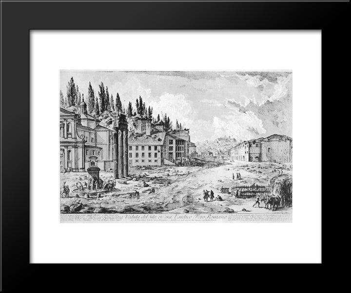 Vedute Di Roma 20x24 Black Modern Wood Framed Art Print Poster by Piranesi, Giovanni Battista