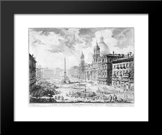 Vedute Di Roma 20x24 Black Modern Wood Framed Art Print Poster by Piranesi, Giovanni Battista