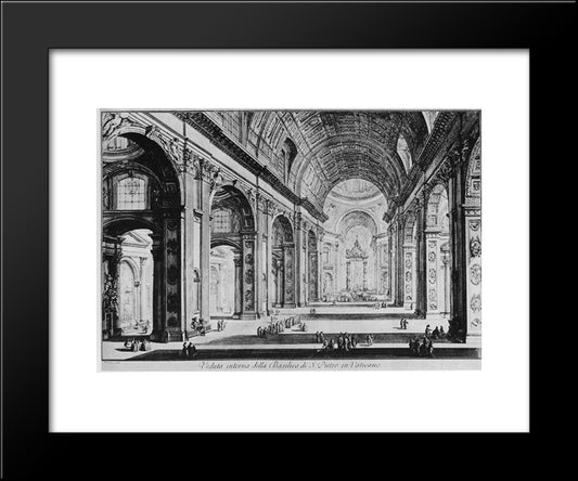 Vedute Di Roma 20x24 Black Modern Wood Framed Art Print Poster by Piranesi, Giovanni Battista