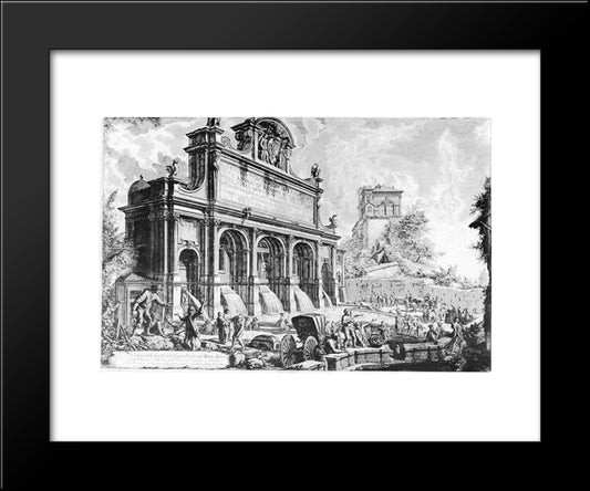 Vedute Di Roma 20x24 Black Modern Wood Framed Art Print Poster by Piranesi, Giovanni Battista