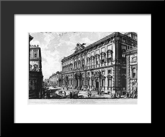 Vedute Di Roma 20x24 Black Modern Wood Framed Art Print Poster by Piranesi, Giovanni Battista