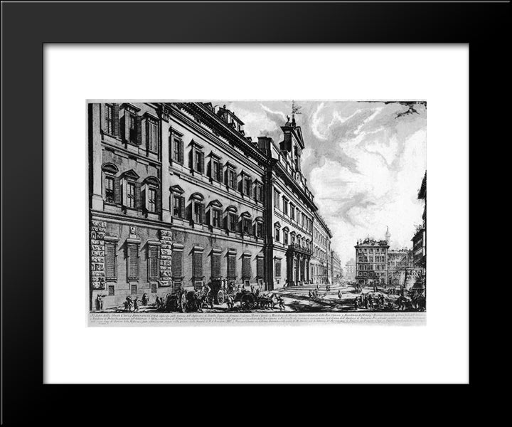 Vedute Di Roma 20x24 Black Modern Wood Framed Art Print Poster by Piranesi, Giovanni Battista