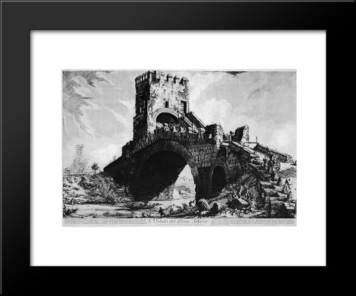 Vedute Di Roma 20x24 Black Modern Wood Framed Art Print Poster by Piranesi, Giovanni Battista