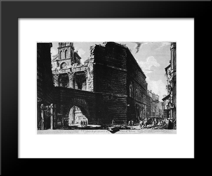 Vedute Di Roma 20x24 Black Modern Wood Framed Art Print Poster by Piranesi, Giovanni Battista