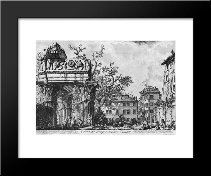 Vedute Di Roma 20x24 Black Modern Wood Framed Art Print Poster by Piranesi, Giovanni Battista