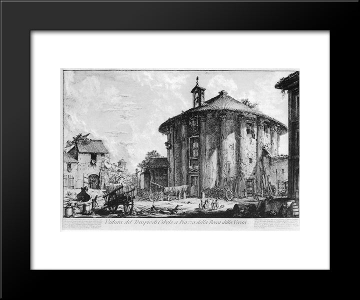 Vedute Di Roma 20x24 Black Modern Wood Framed Art Print Poster by Piranesi, Giovanni Battista