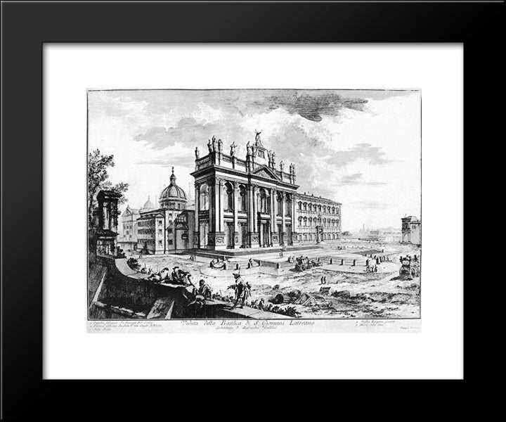 Vedute Di Roma 20x24 Black Modern Wood Framed Art Print Poster by Piranesi, Giovanni Battista