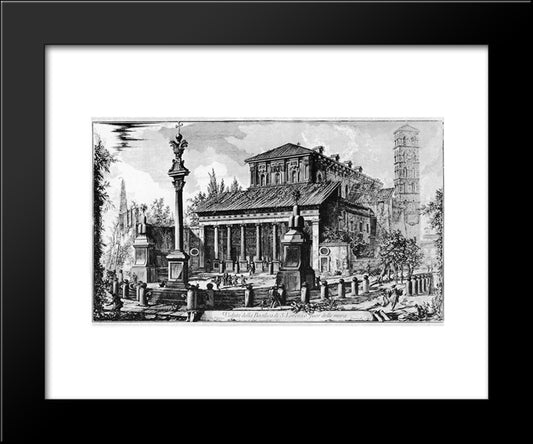 Vedute Di Roma 20x24 Black Modern Wood Framed Art Print Poster by Piranesi, Giovanni Battista