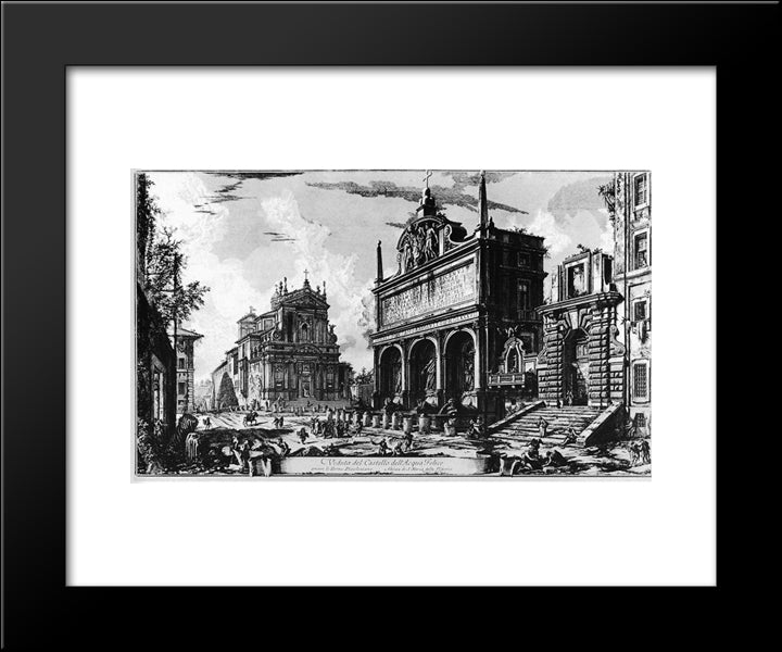 Vedute Di Roma 20x24 Black Modern Wood Framed Art Print Poster by Piranesi, Giovanni Battista