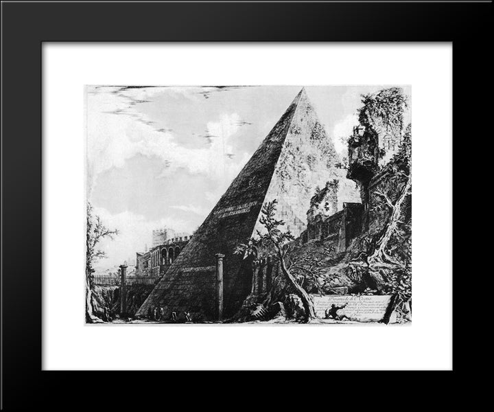 Vedute Di Roma 20x24 Black Modern Wood Framed Art Print Poster by Piranesi, Giovanni Battista