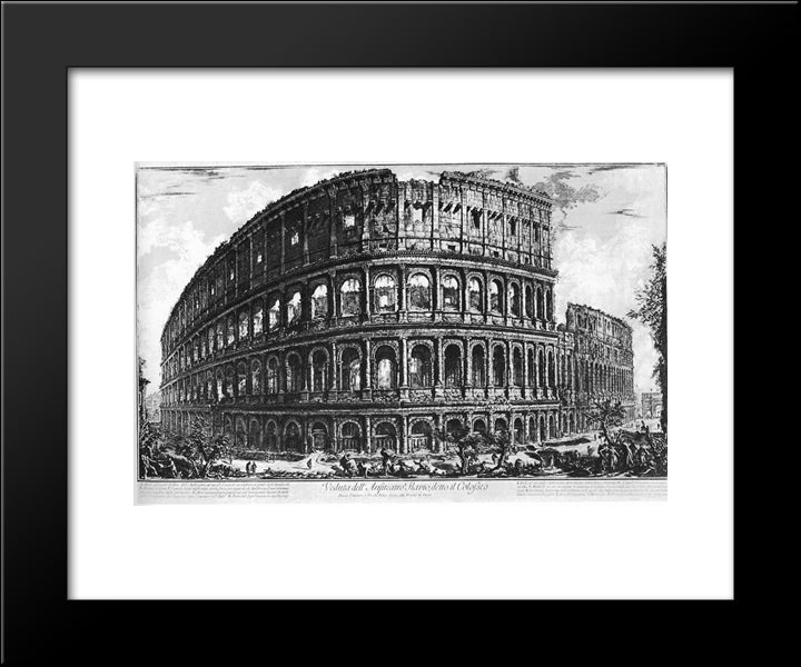 Vedute Di Roma 20x24 Black Modern Wood Framed Art Print Poster by Piranesi, Giovanni Battista