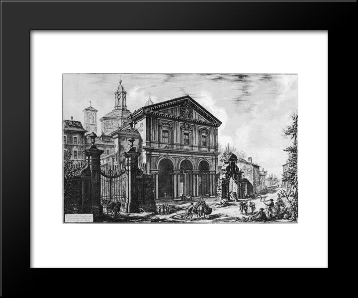 Vedute Di Roma 20x24 Black Modern Wood Framed Art Print Poster by Piranesi, Giovanni Battista