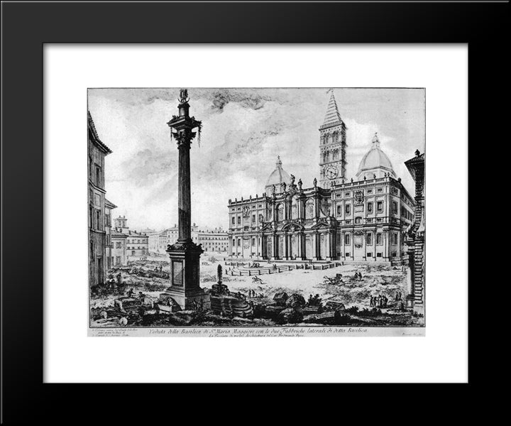 Vedute Di Roma 20x24 Black Modern Wood Framed Art Print Poster by Piranesi, Giovanni Battista