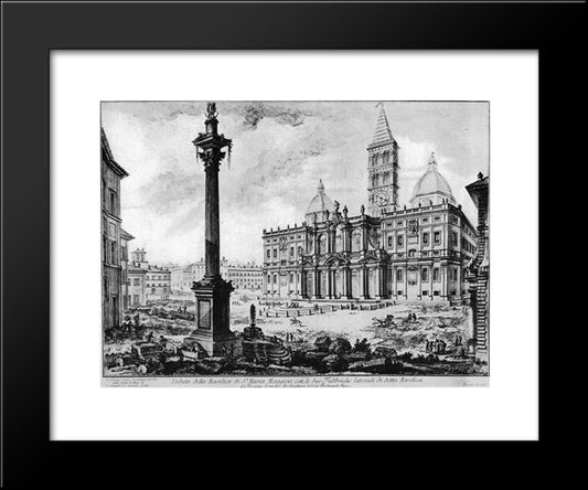 Vedute Di Roma 20x24 Black Modern Wood Framed Art Print Poster by Piranesi, Giovanni Battista